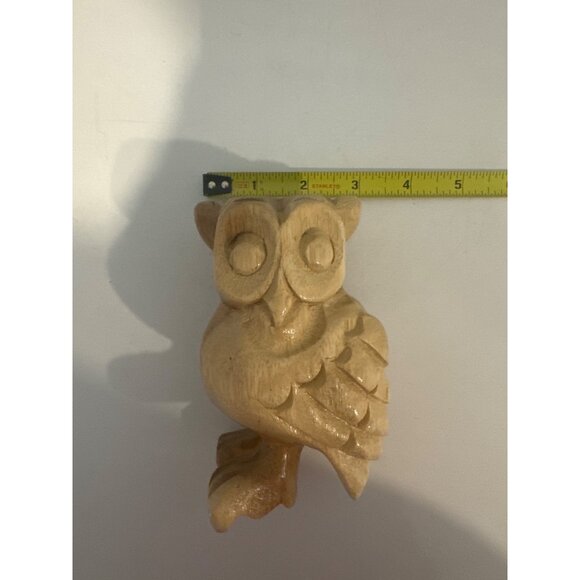 Hand-Carved Wooden Owl Whistle 6-In Mid-Century-Modern FolkArt Novelty Whimsical - Picture 8 of 10